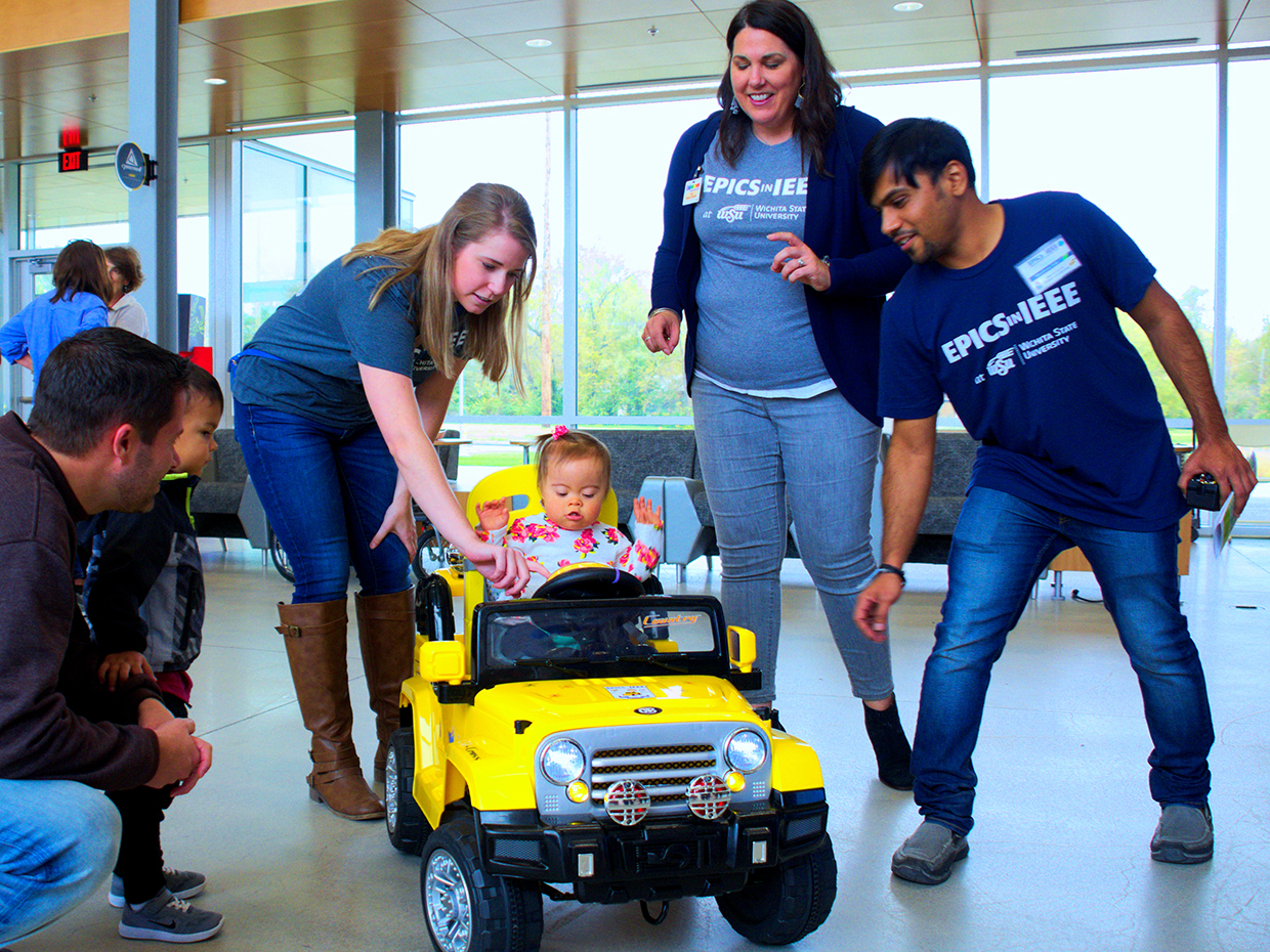 Last March, students from the Epsilon Xi Chapter of IEEE eta Kappa Nu (IEEE-HKN) at Wichita State University in Kansas aimed to build 17 customized and battery-powered ride-on cars for local children with special needs.